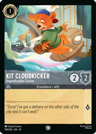 Kit Cloudkicker - Unpredictable Courier (174/204) [Hyperia City] Cold Foil Lorcana Single Disney