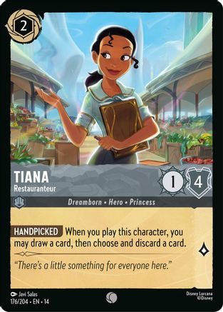 Tiana - Restauranteur (176/204) [Hyperia City] Cold Foil Lorcana Single Disney