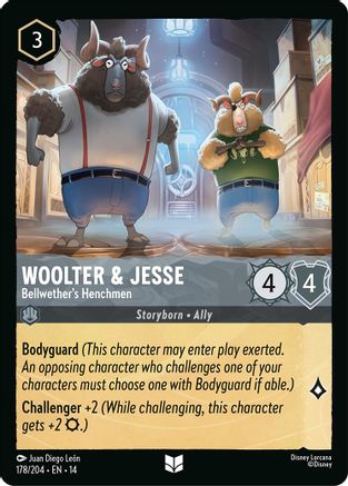 Woolter & Jesse - Bellwether's Henchmen (178/204) [Hyperia City] Cold Foil Lorcana Single Disney
