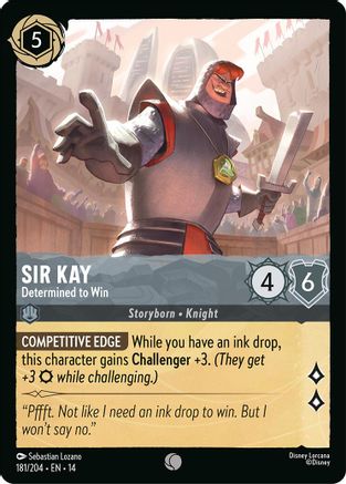 Sir Kay - Determined to Win (181/204) [Hyperia City] Lorcana Single Disney