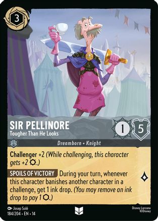 Sir Pellinore - Tougher Than He Looks (184/204) [Hyperia City] Cold Foil Lorcana Single Disney