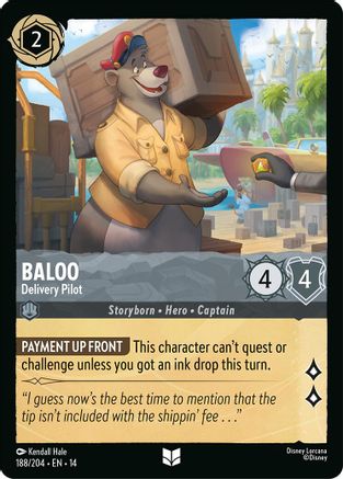 Baloo - Delivery Pilot (188/204) [Hyperia City] Lorcana Single Disney