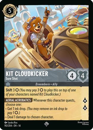 Kit Cloudkicker - Sure Shot (192/204) [Hyperia City] Cold Foil Lorcana Single Disney