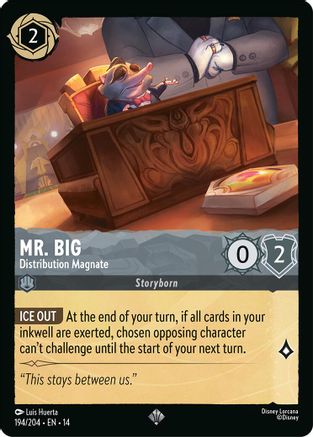 Mr. Big - Distribution Magnate (194/204) [Hyperia City] Cold Foil Lorcana Single Disney