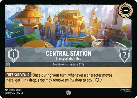Central Station - Transportation Hub (203/204) [Hyperia City] Lorcana Single Disney