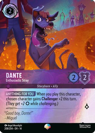 Dante - Enthusiastic Stray (Epic) (208/204) [Hyperia City] Holofoil Lorcana Single Disney