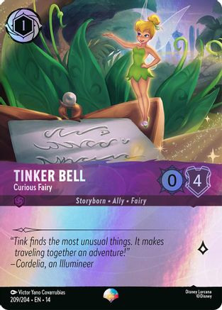 Tinker Bell - Curious Fairy (Epic) (209/204) [Hyperia City] Holofoil Lorcana Single Disney