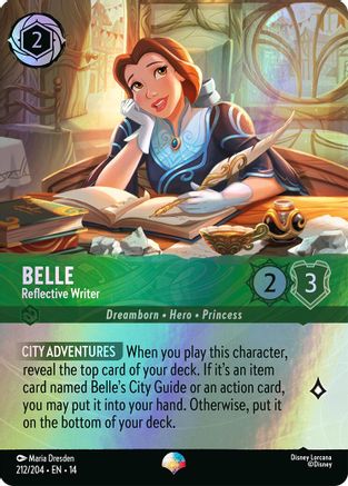 Belle - Reflective Writer (Epic) (212/204) [Hyperia City] Holofoil Lorcana Single Disney