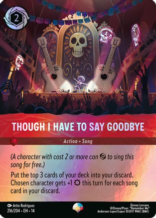 Though I Have to Say Goodbye (Epic) (216/204) [Hyperia City] Holofoil Lorcana Single Disney