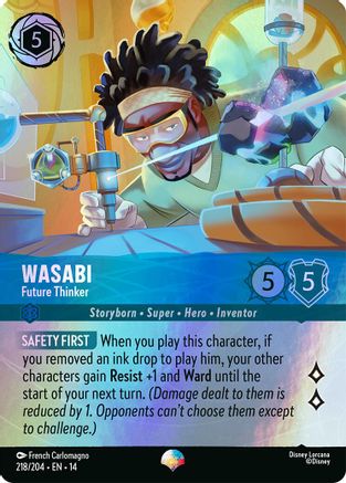 Wasabi - Future Thinker (Epic) (218/204) [Hyperia City] Holofoil Lorcana Single Disney