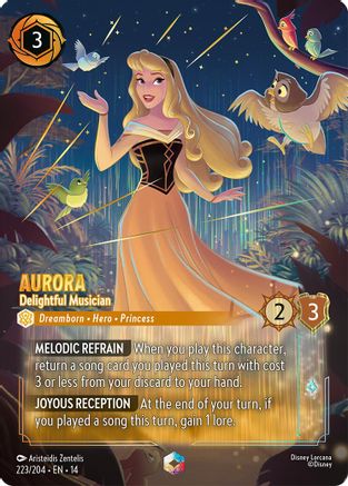 Aurora - Delightful Musician (Enchanted) (223/204) [Hyperia City] Holofoil Lorcana Single Disney