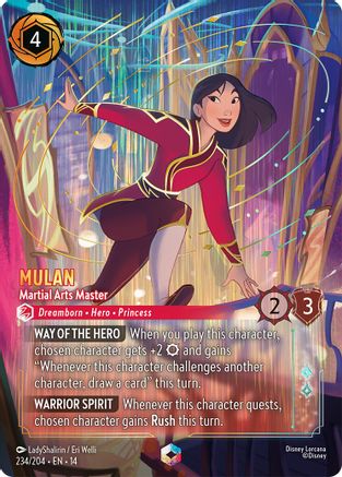 Mulan - Martial Arts Master (Enchanted) (234/204) [Hyperia City] Holofoil Lorcana Single Disney