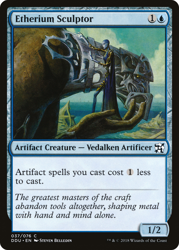 Etherium Sculptor (DDU-037) [Misc] Duel Decks: Elves vs. Inventors MTG Single Wizards of the Coast