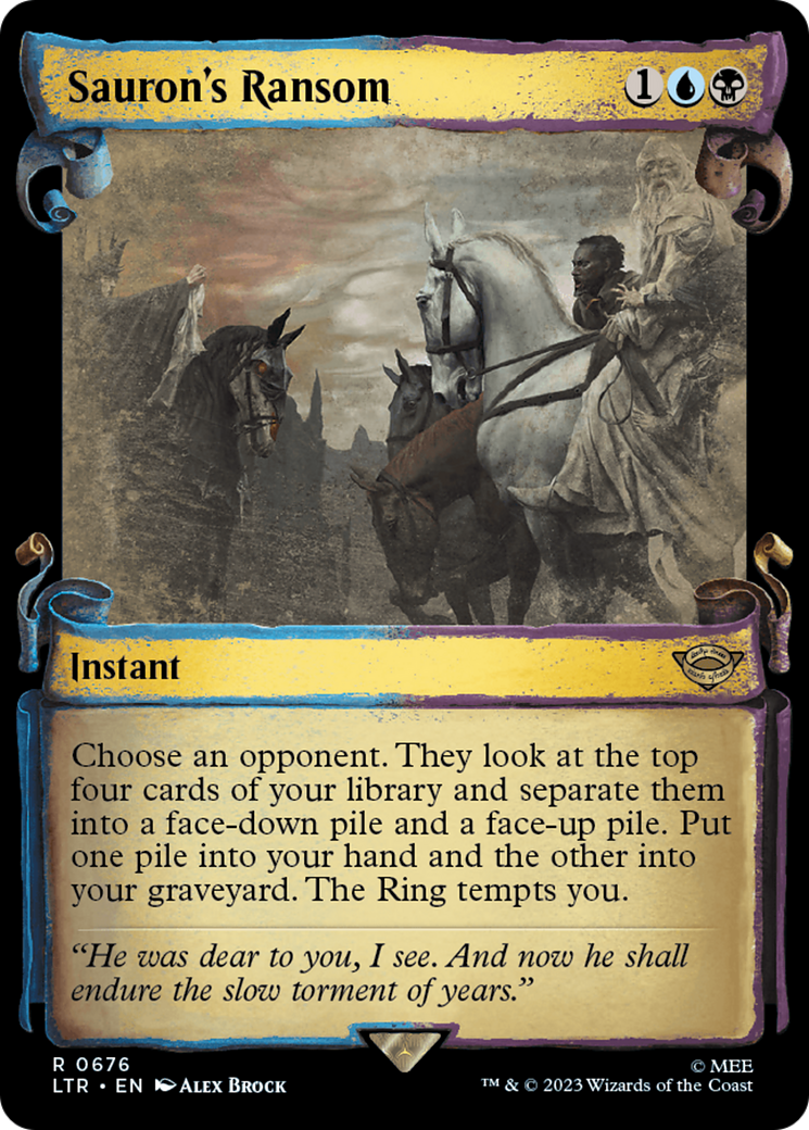 Sauron's Ransom (Showcase Scrolls) (LTR-676) [The Lord of the Rings: Tales of Middle-earth] (Showcase) MTG Single Wizards of the Coast