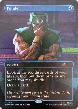 Ponder (7186) (SLD-7186) [Secret Lair] Drop Series Foil MTG Single Wizards of the Coast