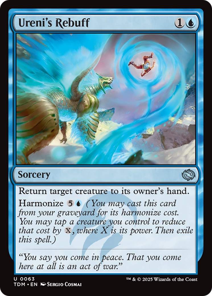Ureni's Rebuff (TDM-063) [Tarkir: Dragonstorm] Foil MTG Single Wizards of the Coast