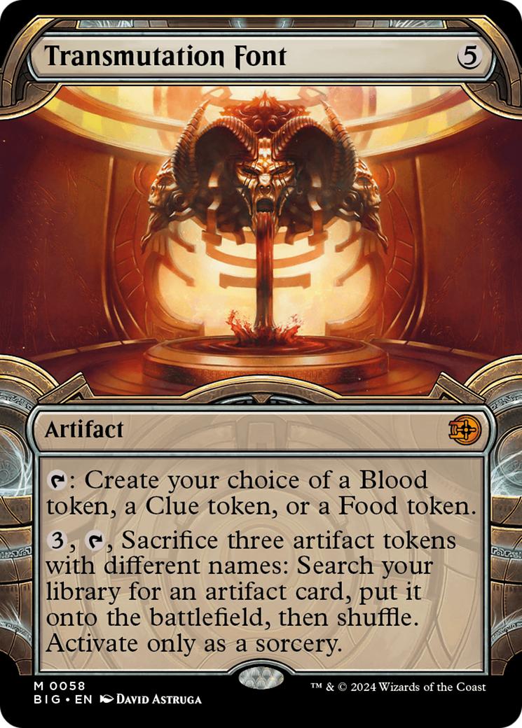 Transmutation Font (BIG-058) [The Big Score] (Showcase) Foil MTG Single Wizards of the Coast