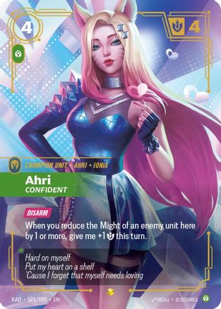 Ahri, Confident (SP) (SP1/005) [Radiance] Foil Riftbound Singles Riot Games