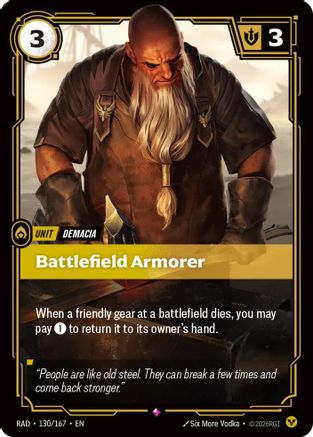 Battlefield Armorer (130/167) [Radiance] Foil Riftbound Singles Riot Games