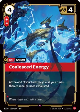 Coalesced Energy (016/167) [Radiance] Foil Riftbound Singles Riot Games
