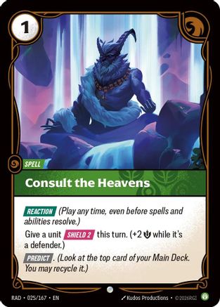 Consult the Heavens (025/167) [Radiance] Foil Riftbound Singles Riot Games