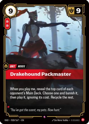 Drakehound Packmaster (018/167) [Radiance] Foil Riftbound Singles Riot Games