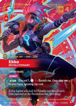 Ekko, Revolutionary (Alternate Art) (021a/167) [Radiance] Foil Riftbound Singles Riot Games