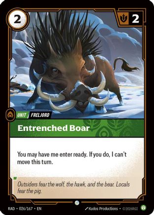 Entrenched Boar (026/167) [Radiance] Foil Riftbound Singles Riot Games