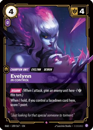 Evelynn, In Control (109/167) [Radiance] Foil Riftbound Singles Riot Games