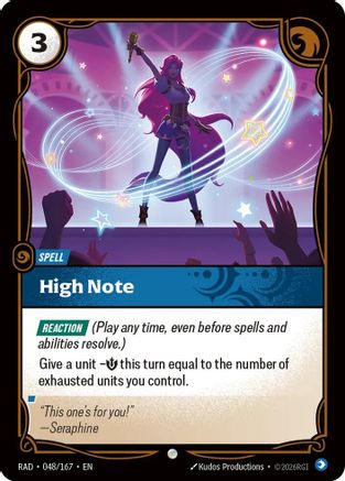 High Note (048/167) [Radiance] Riftbound Singles Riot Games
