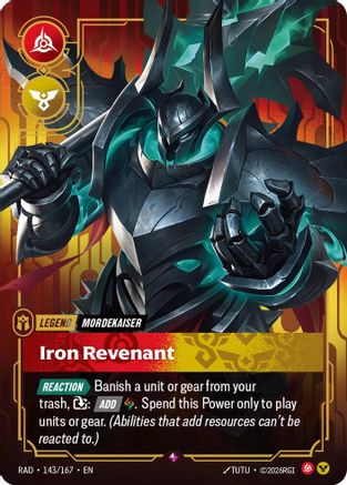 Mordekaiser, Iron Revenant (143/167) [Radiance] Foil Riftbound Singles Riot Games