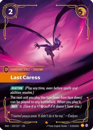 Last Caress (154/167) [Radiance] Foil Riftbound Singles Riot Games
