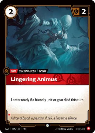 Lingering Animus (005/167) [Radiance] Foil Riftbound Singles Riot Games