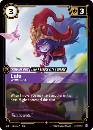 Lulu, Whimsical (110/167) [Radiance] Foil Riftbound Singles Riot Games