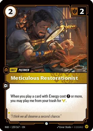 Meticulous Restorationist (120/167) [Radiance] Foil Riftbound Singles Riot Games