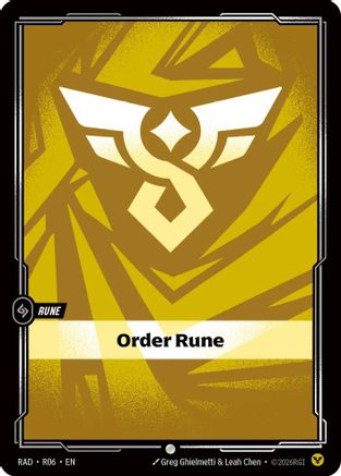 Order Rune (R06) [Radiance] Riftbound Singles Riot Games