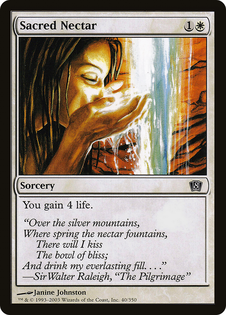 Sacred Nectar (8ED-040) [8th Edition] MTG Single Wizards of the Coast