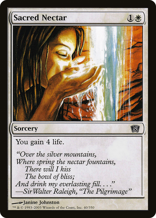 Sacred Nectar (8ED-040) [8th Edition] MTG Single Wizards of the Coast