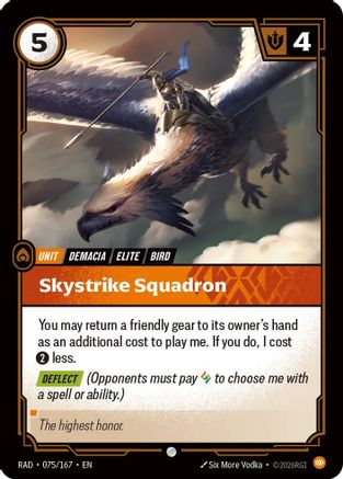Skystrike Squadron (075/167) [Radiance] Foil Riftbound Singles Riot Games