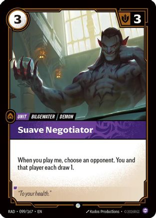 Suave Negotiator (099/167) [Radiance] Foil Riftbound Singles Riot Games