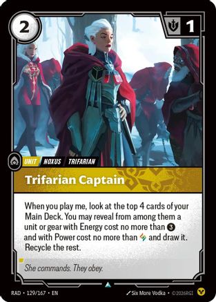 Trifarian Captain (129/167) [Radiance] Riftbound Singles Riot Games