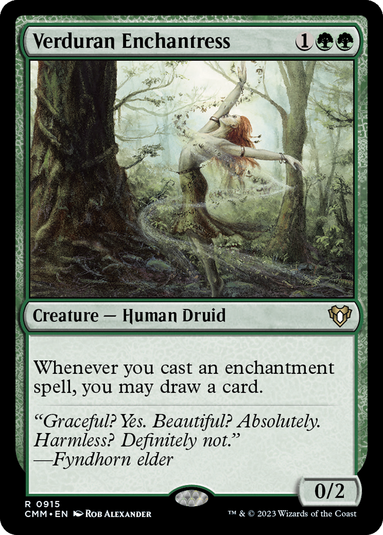 Verduran Enchantress (CMM-915) [Commander Masters] MTG Single Wizards of the Coast