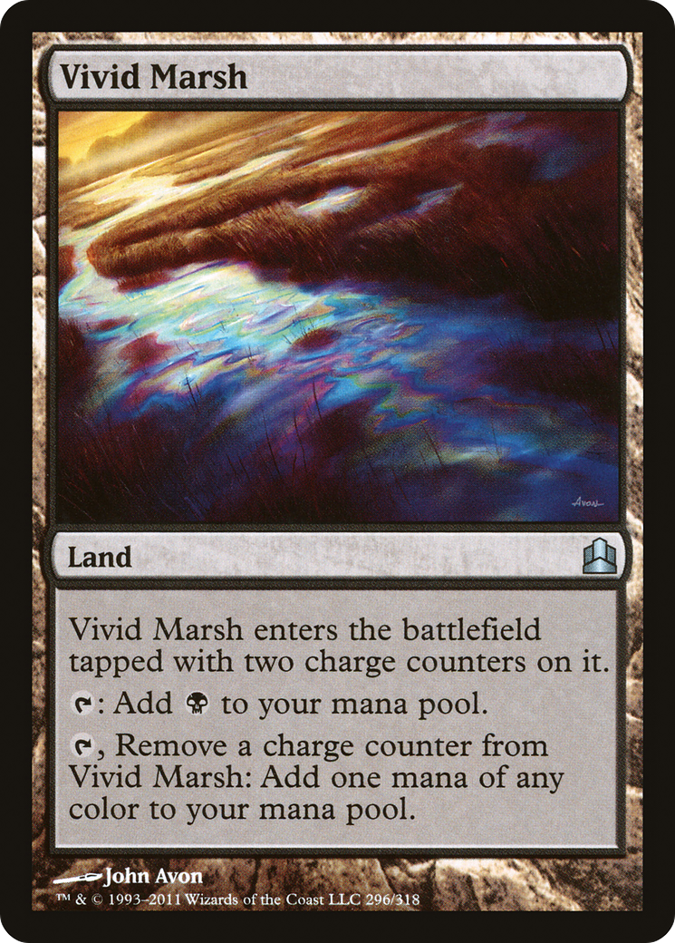 Vivid Marsh (CMD-296) [Commander 2011] MTG Single Wizards of the Coast