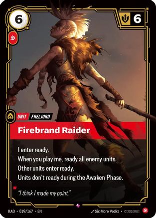 Firebrand Raider (019/167) [Radiance] Foil Riftbound Singles Riot Games