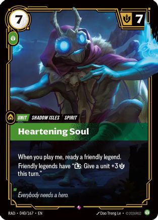 Heartening Soul (040/167) [Radiance] Foil Riftbound Singles Riot Games