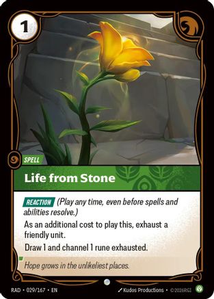 Life from Stone (029/167) [Radiance] Riftbound Singles Riot Games