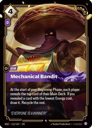 Mechanical Bandit (111/167) [Radiance] Foil Riftbound Singles Riot Games