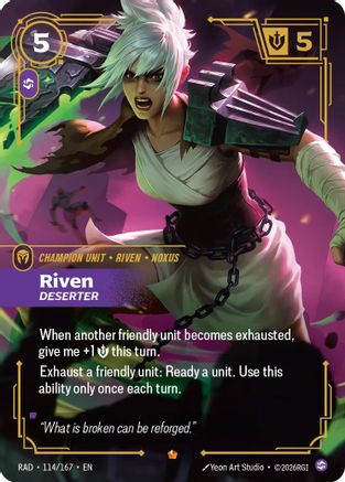 Riven, Deserter (114/167) [Radiance] Foil Riftbound Singles Riot Games