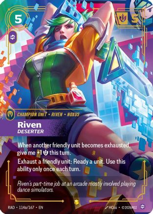 Riven, Deserter (Alternate Art) (114a/167) [Radiance] Foil Riftbound Singles Riot Games