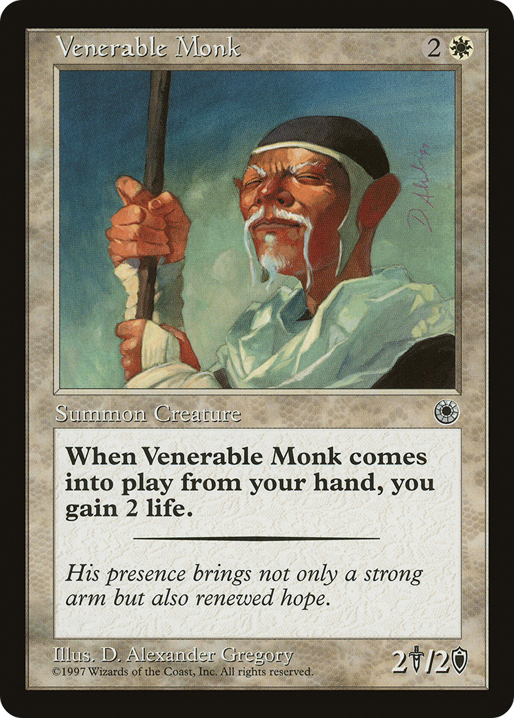 Venerable Monk (POR-) [Misc] Portal MTG Single Wizards of the Coast